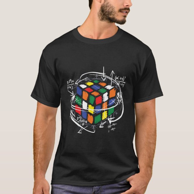 Colourful Cube Math T-Shirt (Front)