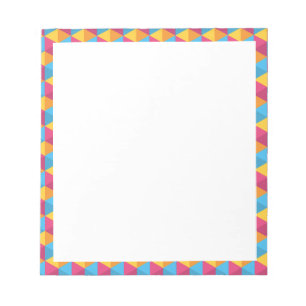 Colourful Cube Pattern Notepad