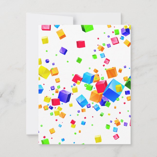 Colourful Cubes 1 Card (Front)