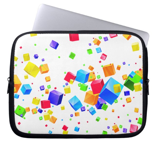 Colourful Cubes 1 Laptop Sleeve (Front)