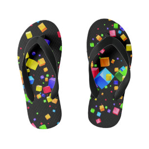 Colourful Cubes 2 Kid's Jandals
