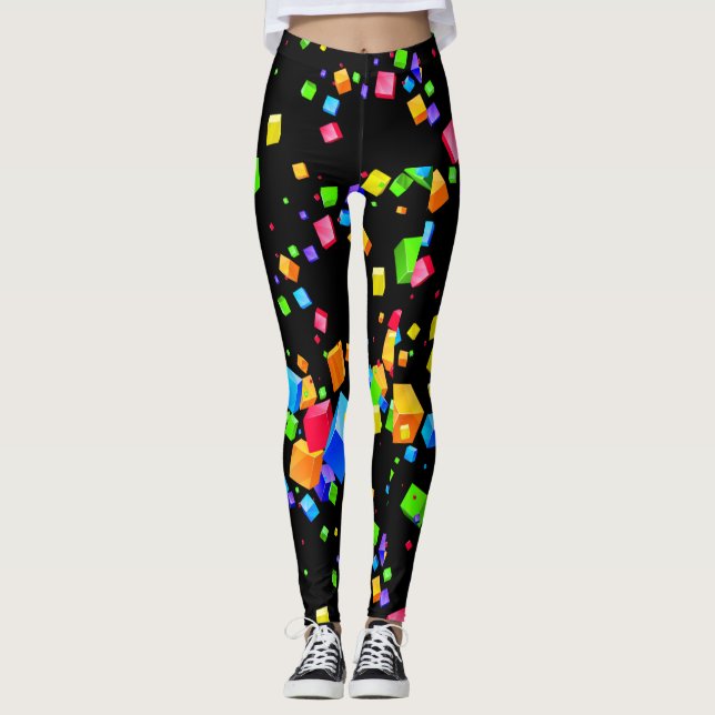 Colourful Cubes 2 Leggings (Front)