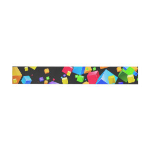 Colourful Cubes 2 Wrap Around Label