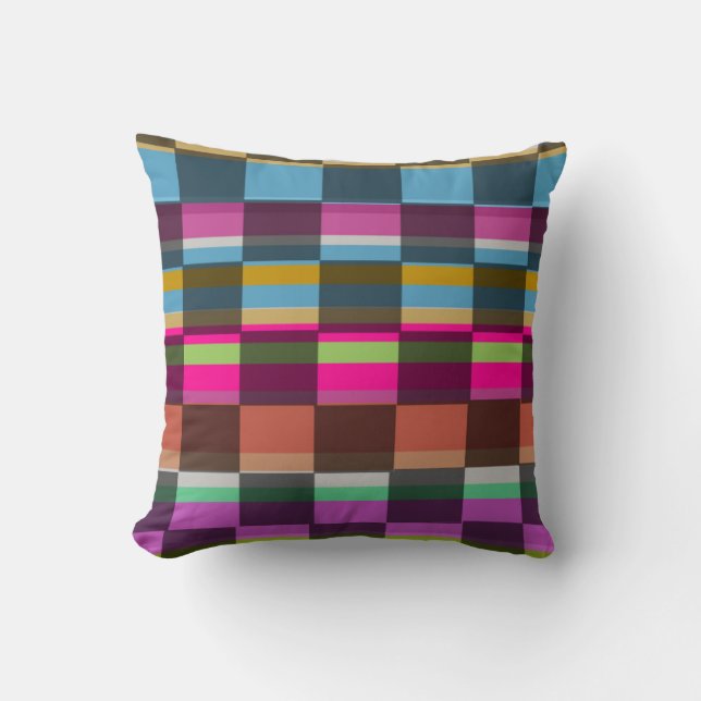 Colourful Cubes Cushion (Front)
