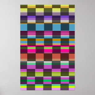 Colourful Cubes Poster
