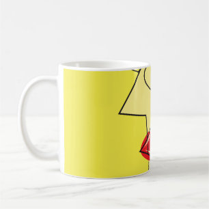 Colourful Cubism: Female Portrait Art. Coffee Mug