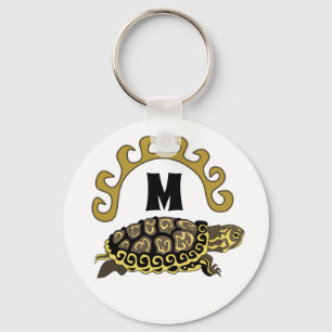 Colourful Cumberland Slider Turtle Monogram Key Ring