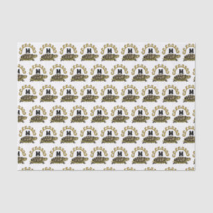 Colourful Cumberland Slider Turtle Monogram Tissue Paper