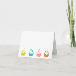 Colourful Cupcake Note Card