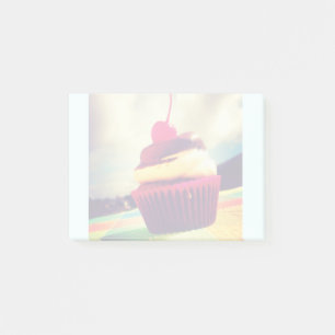 Colourful Cupcake with Cherry on Top Post-it Notes