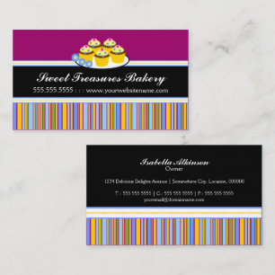 Colourful Cupcakes Bakery Business Card