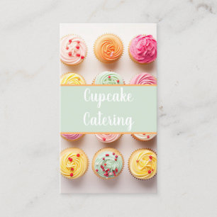 colourful cupcakes bakery individual name business card