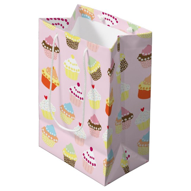 Colourful Cupcakes Gift Bag (Front Angled)