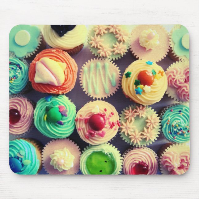 Colourful cupcakes mousepad (Front)
