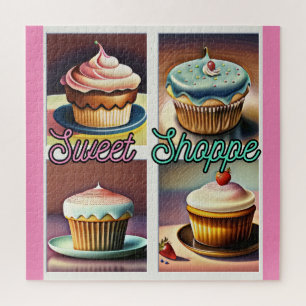 Colourful Cupcakes-Pop Art Jigsaw Puzzle