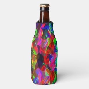 Colourful curved triangles or coloured undulations bottle cooler