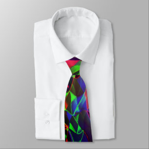 Colourful curved triangles or undulations, darkest tie