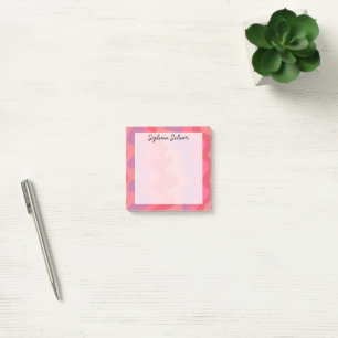 Colourful Curves CUSTOM Chic Monogram Personalised Post-it Notes