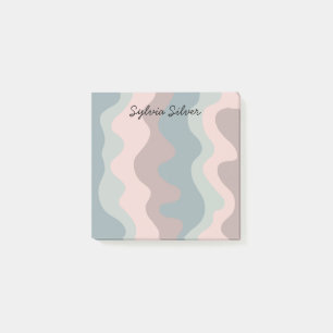 Colourful Curves CUSTOM Chic Monogram Personalised Post-it Notes