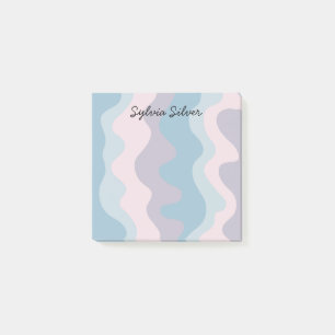 Colourful Curves CUSTOM Chic Monogram Personalised Post-it Notes