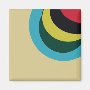 Colourful curves pattern magnet