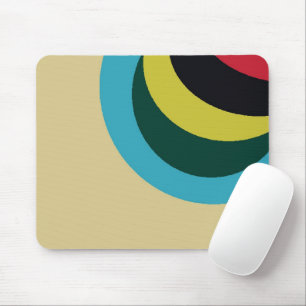 Colourful curves pattern mouse pad
