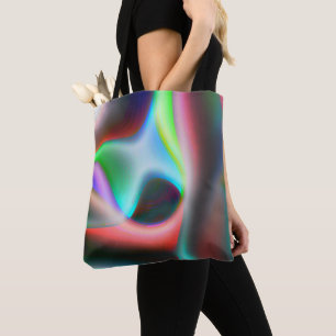Colourful curves with puffy and blurred style      tote bag