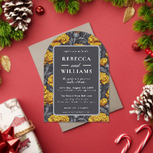 Colourful Custom Carnation Fantasy Backyard Weddin Acrylic Invitations