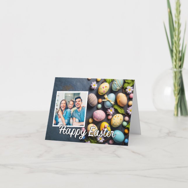 Colourful Custom Easter Eggs Photo Template (Front)