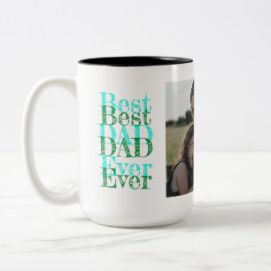 Colourful Custom Photo -Father's Day Two-Tone Coffee Mug