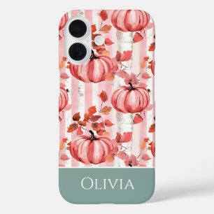 colourful Custom Pumpkin and Leaves pattern  iPhone 16 Case