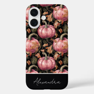 colourful Custom Pumpkin and Leaves pattern  iPhone 16 Case