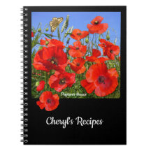 Colourful Custom Text Poppy Field