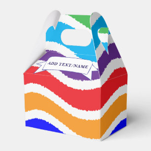 Colourful Custom Torn Paper Effect Favour Box