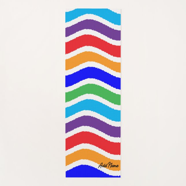 Colourful Custom Torn Paper Effect Yoga Mat (Front)