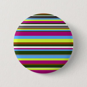 Colourful Customised Designer Stripe 6 Cm Round Badge