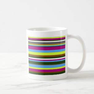 Colourful Customised Designer Stripe Coffee Mug