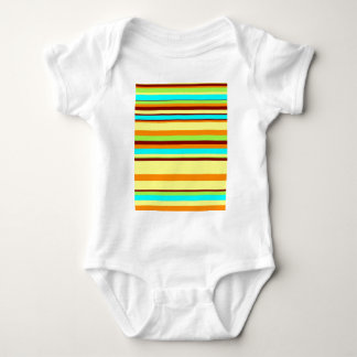 Colourful Customised Designer Stripe Pattern Baby Bodysuit