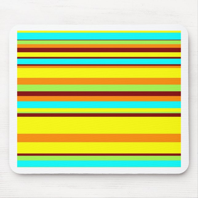 Colourful Customised Designer Stripe Pattern Mouse Pad (Front)