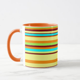Colourful Customised Designer Stripe Pattern Mug