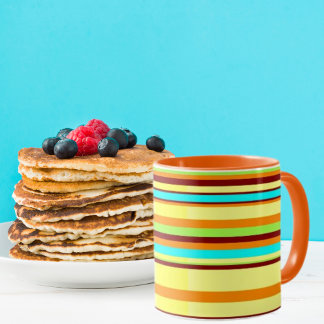 Colourful Customised Designer Stripe Pattern Mug