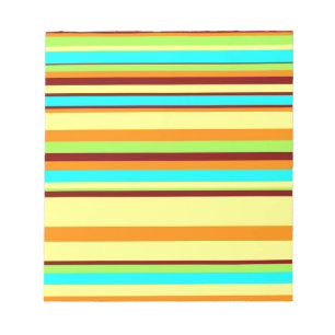 Colourful Customised Designer Stripe Pattern Notepad