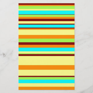 Colourful Customised Designer Stripe Pattern Stationery