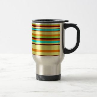 Colourful Customised Designer Stripe Pattern Travel Mug