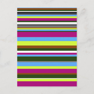 Colourful Customised Designer Stripe Postcard