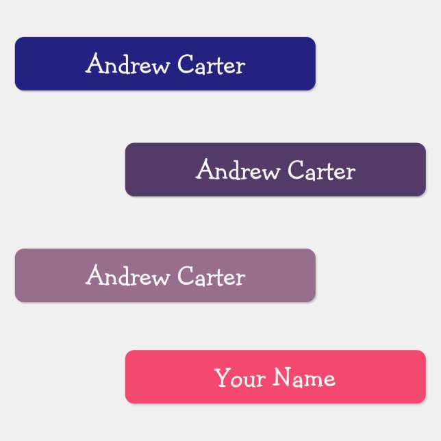 Colourful Customised Kids Iron On name labels (Group)