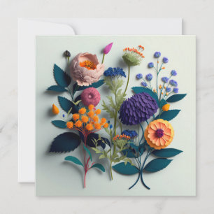 Colourful Cut Paper Flowers