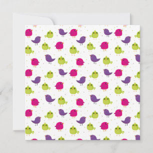 Colourful Cute Birds Pattern