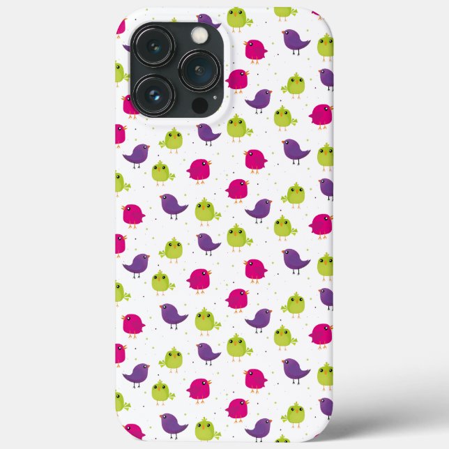 Colourful Cute Birds Pattern Case-Mate iPhone Case (Back)