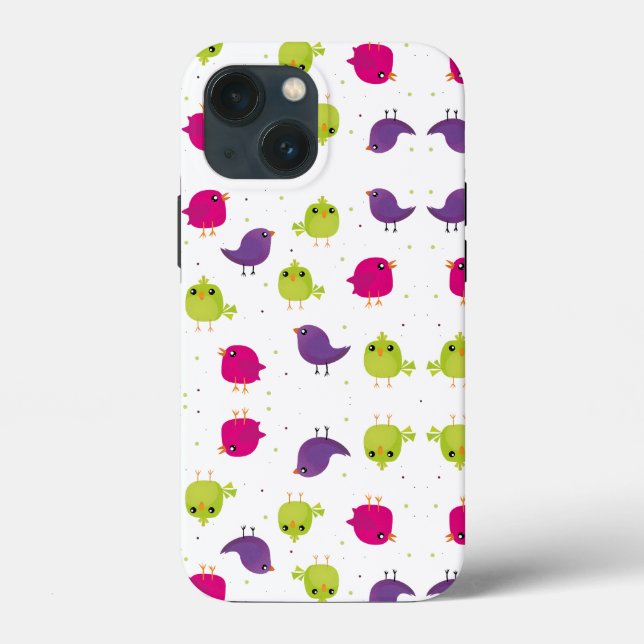 Colourful Cute Birds Pattern Case-Mate iPhone Case (Back)